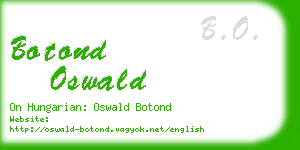 botond oswald business card